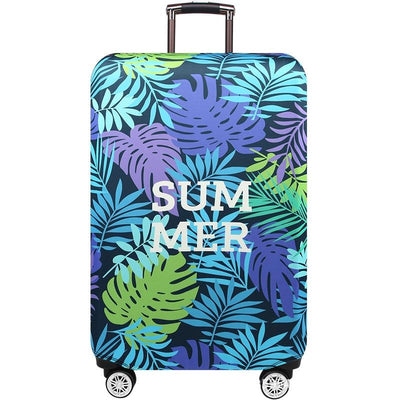 Stretchy Luggage Dust Cover - Durable & Protective - Size l - Banana Leaf Purple - Xl