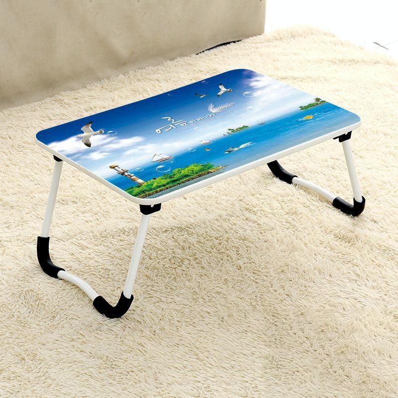 Adjustable Folding Laptop Desk - Non-Slip W-Shaped Legs Square Pattern Portable Cloud Design - Hcb5115E