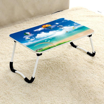 Adjustable Folding Laptop Desk - Non-Slip W-Shaped Legs Square Pattern Portable Cloud Design - Hcb5115E