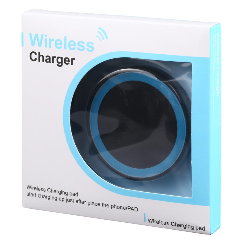 Universal 5W Round Wireless Charger - White + Red