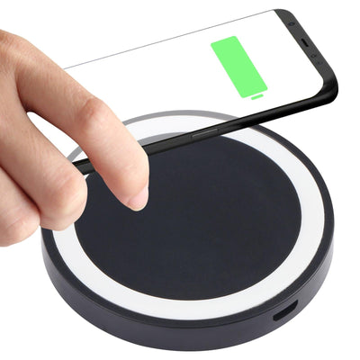 Universal 5W Round Wireless Charger - White + Red