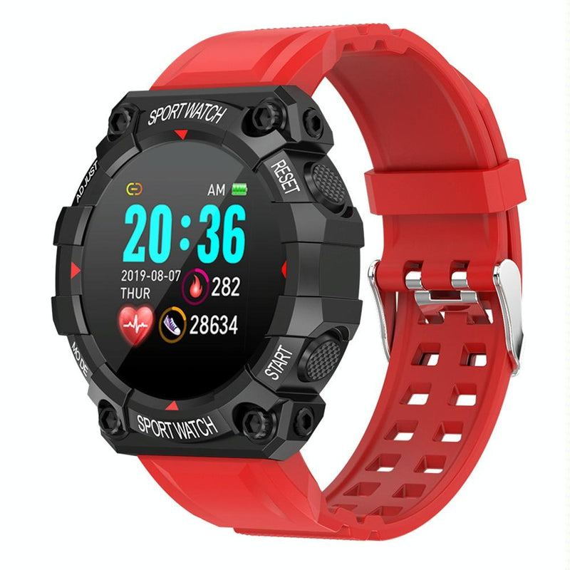 1.3 Inch Colour Round Screen Sport Smart Watch Support Heart Rate / Multi-Sports Mode - Pink