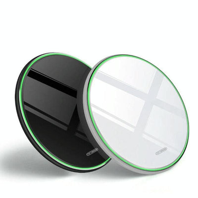 15W Round Wireless Charger Fast Charge - Mirror White