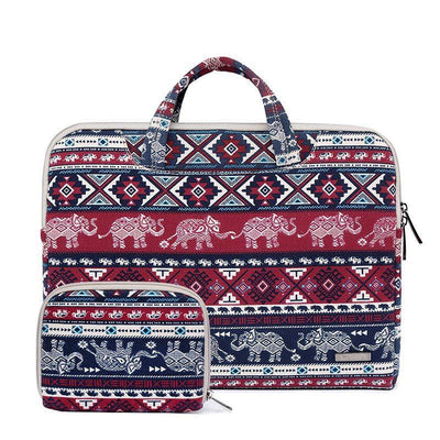 11.6 Inch Simple Business Laptop Bag With Liner - Ls-116 - Snowflake Nylon Light Blue