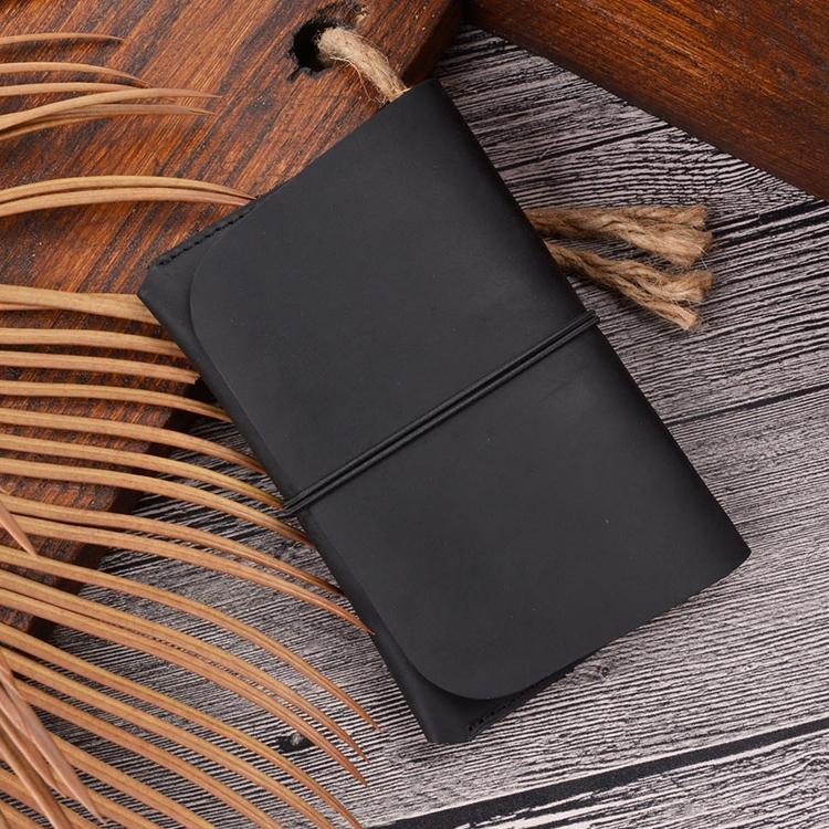 Retro Passport Wallet For Travel Crazy Horse Skin - Coffee