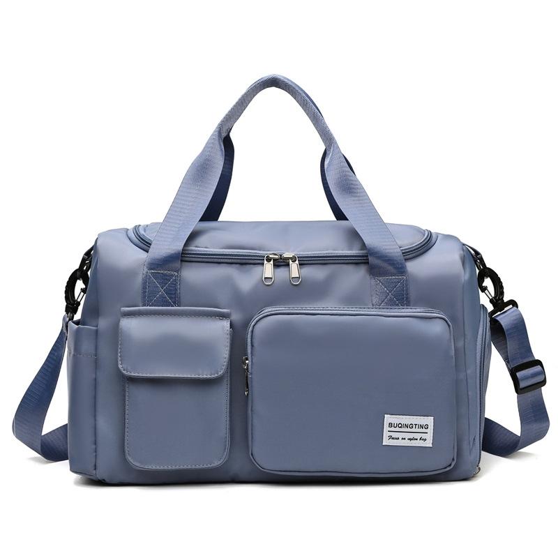 Compact Waterproof Gym Bag for Travel - Size s - Fog Blue
