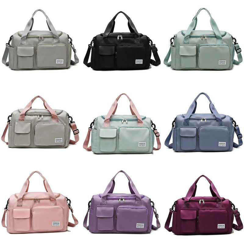 Compact Waterproof Gym Bag for Travel - Size s - Fog Blue