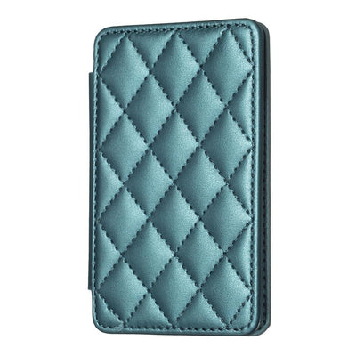 Rhombus Pattern Card Bag Back Sticker For Mobile Phones - Green