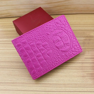 Universal Crocodile Pattern Driver License Cover With Card Slot - Pink