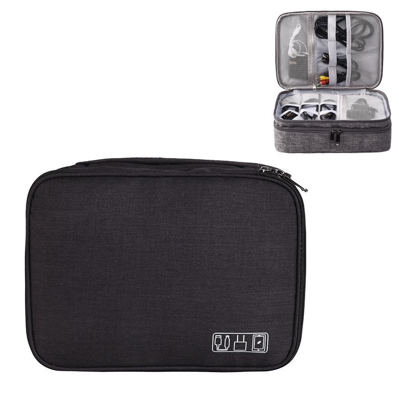 5-Inch Digital Earphone Storage Bag - Multifunctional - Lake Blue
