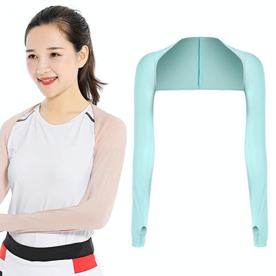 Sun Protection Golf Shawl Sleeves For Outdoor Sports And Cycling - Sky Blue