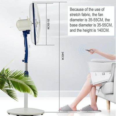 Fan Dust-proof Cover for Household Floor - Blue Triangle