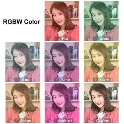 10 Mode Rgbw Led Ring Light With Tripod And Ball Head - 4.7 Inch Curved Surface - Pink