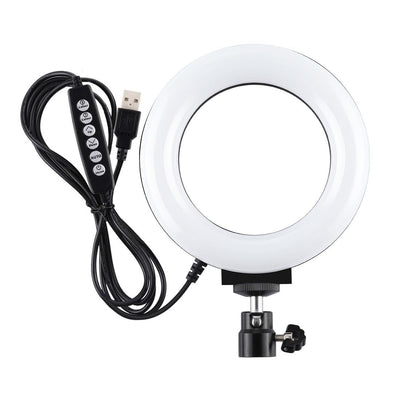 10 Mode Rgbw Led Ring Light With Tripod And Ball Head - 4.7 Inch Curved Surface - Pink