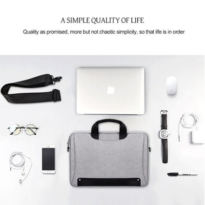 Waterproof Oxford Cloth Laptop Bag with Concealed Handle & Luggage Tie Rod - Pink