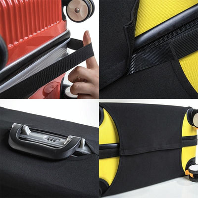 Yellow Elastic Luggage Dust Cover - Size l
