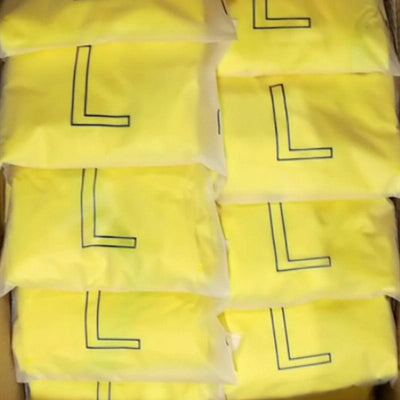 Yellow Elastic Luggage Dust Cover - Size l
