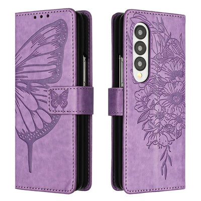 Butterfly Embossed Leather Phone Case - Green