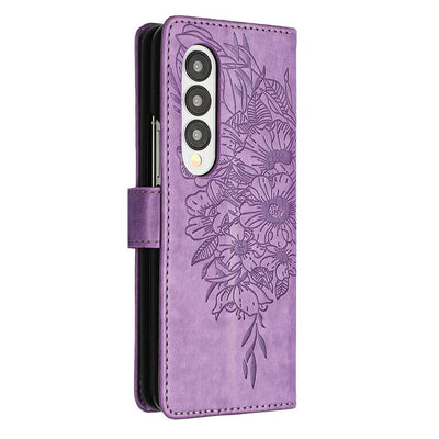 Butterfly Embossed Leather Phone Case - Green