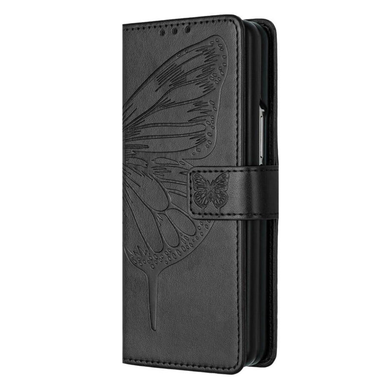 Butterfly Embossed Leather Phone Case - Green