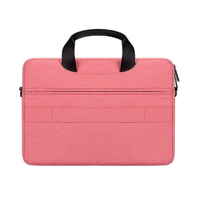 Waterproof Oxford Cloth Laptop Bag with Concealed Handle & Luggage Tie Rod - Pink
