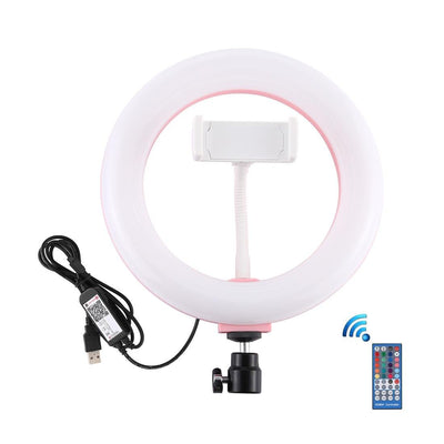 7.9 Dual Colour Led Ring Light With Usb Dimmable For Vlogging And Photography - Pink