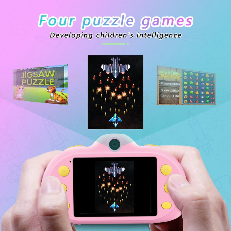 8mp Dual-lens Children Camera with 2.4 Screen Supports 32gb Tf Card - Pink