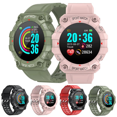 1.3 Inch Colour Round Screen Sport Smart Watch Support Heart Rate / Multi-Sports Mode - Green
