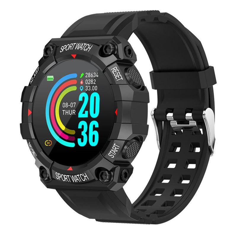1.3 Inch Colour Round Screen Sport Smart Watch Support Heart Rate / Multi-Sports Mode - Green