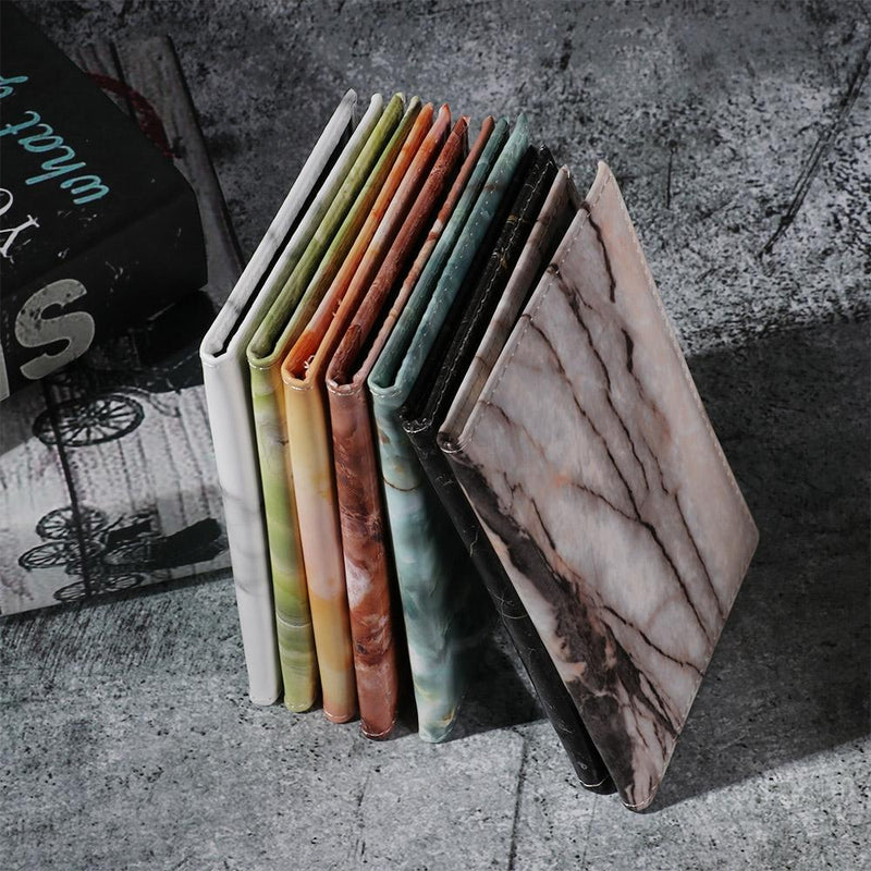 Waterproof Marble Passport & Ticket Holder Colorful Design - Brown