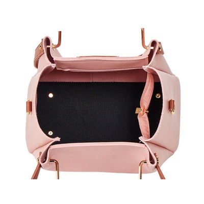 Versatile 4-In-1 Messenger Bag For Women - Fashionable & Spacious - Pink