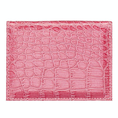 Pu Crocodile Pattern Card Holder Fits Cdc Documents - Gold
