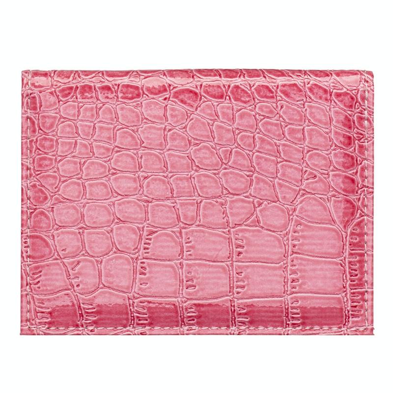 Pu Crocodile Pattern Card Holder Fits Cdc Documents - Gold