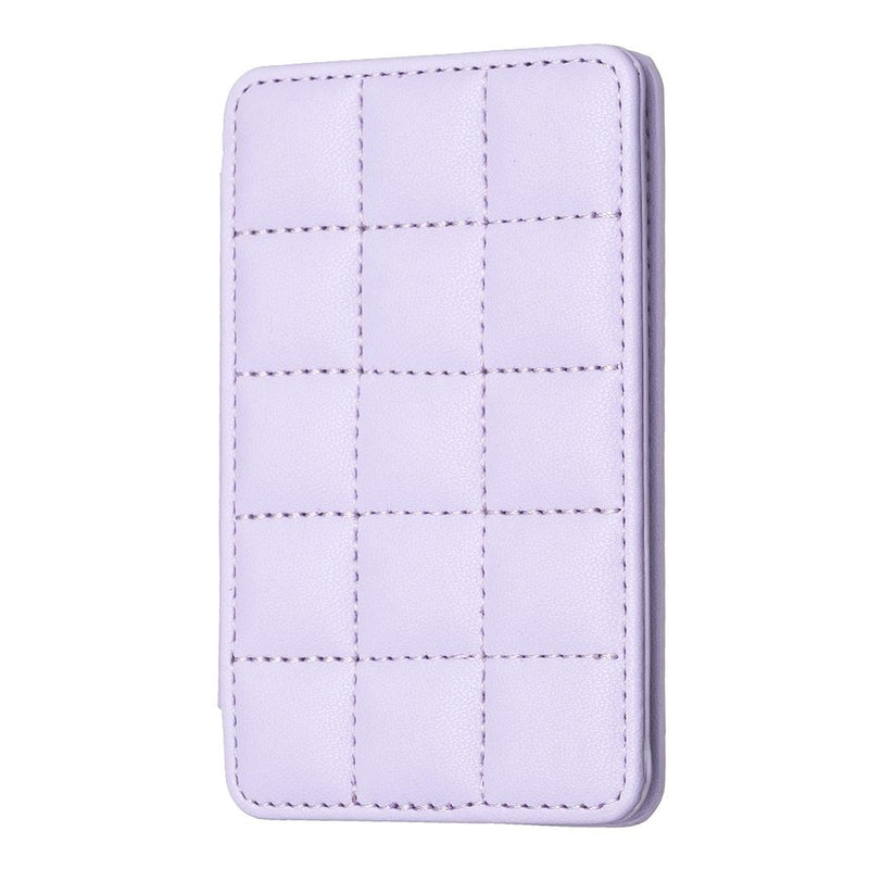 Grid Pattern Card Bag Sticker For Mobile Phones - Purple