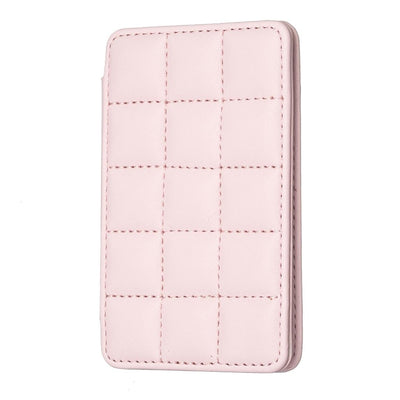 Grid Pattern Card Bag Sticker For Mobile Phones - Purple