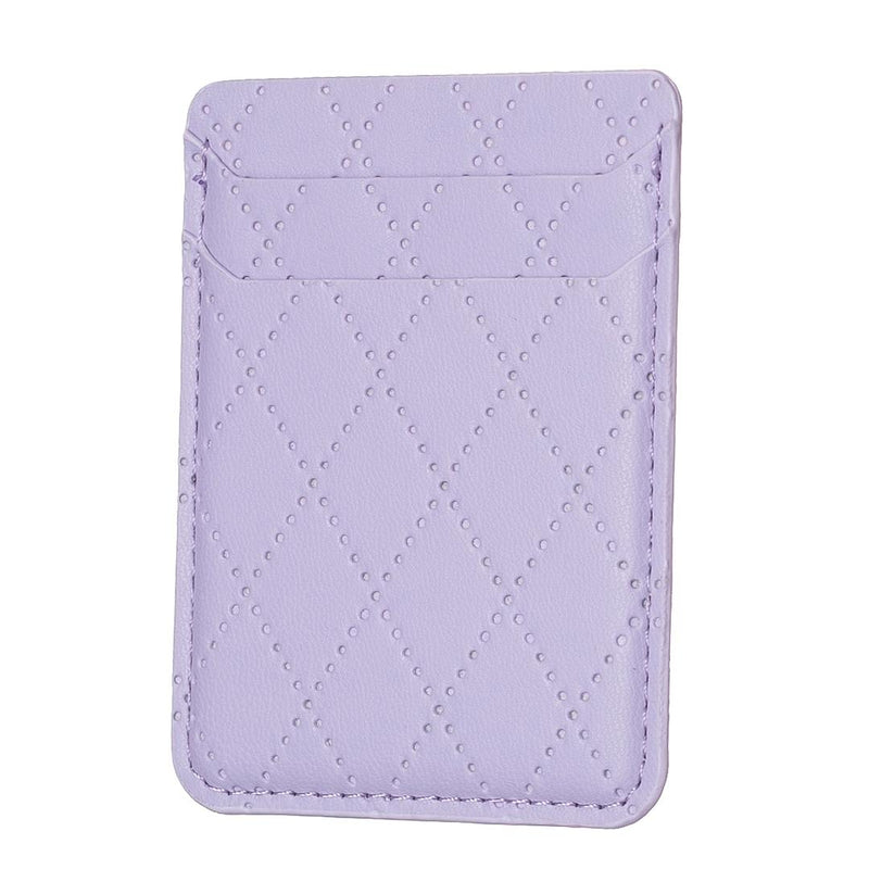 Diamond Lattice Card Bag Sticker For Mobile Phones - Purple