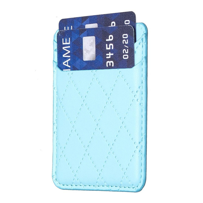 Diamond Lattice Card Bag Sticker For Mobile Phones - Purple