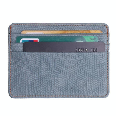 Lizard Pattern Pu Leather Card Holder Compact Bank Card Set - Pink