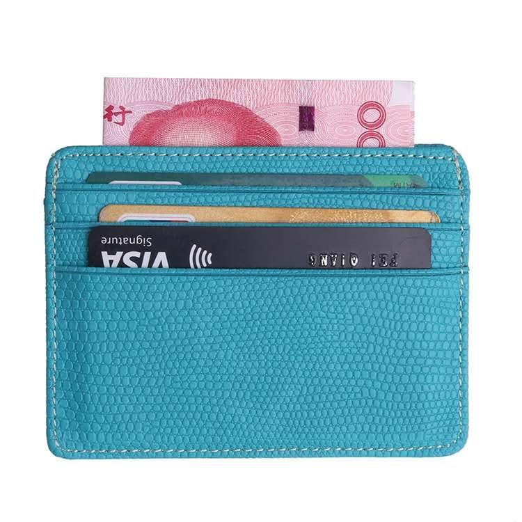 Lizard Pattern Pu Leather Card Holder Compact Bank Card Set - Pink