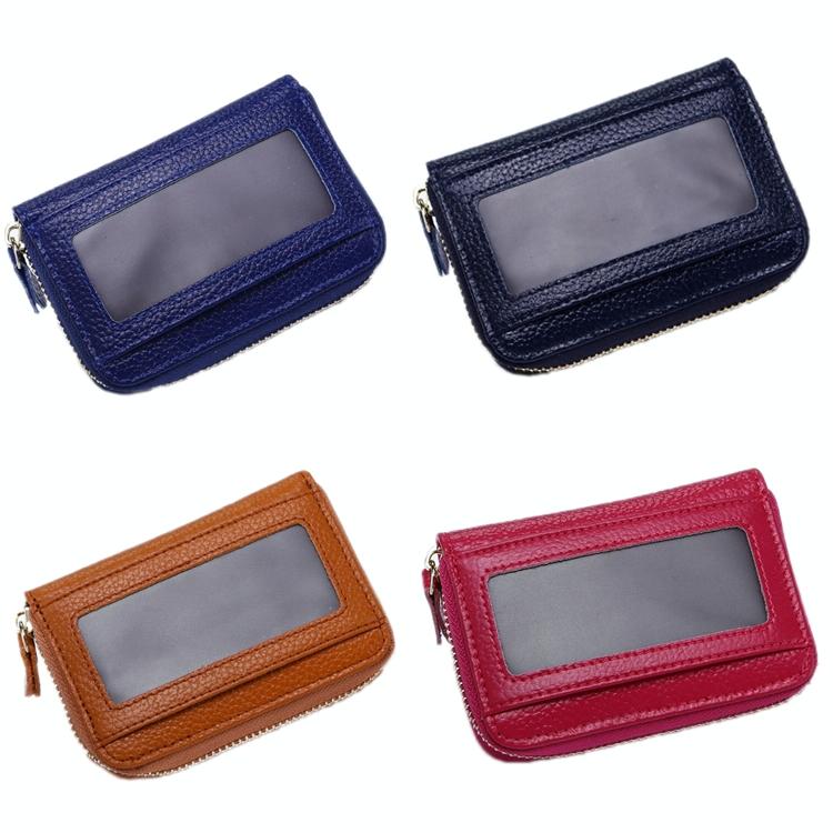 Multi Position Zipper Organ Card Holder Versatile Business Accessory - Rough