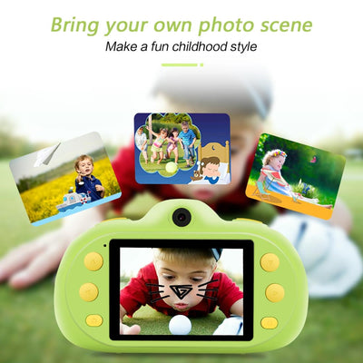 8mp Dual-lens Children Camera with 2.4 Screen Supports 32gb Tf Card - Green