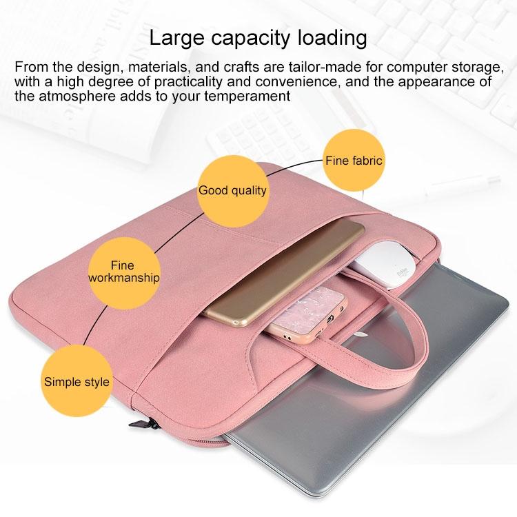 Waterproof Portable One-shoulder Handbag for 13.3 Laptops with Strap & Magic Stick - Dark Gray