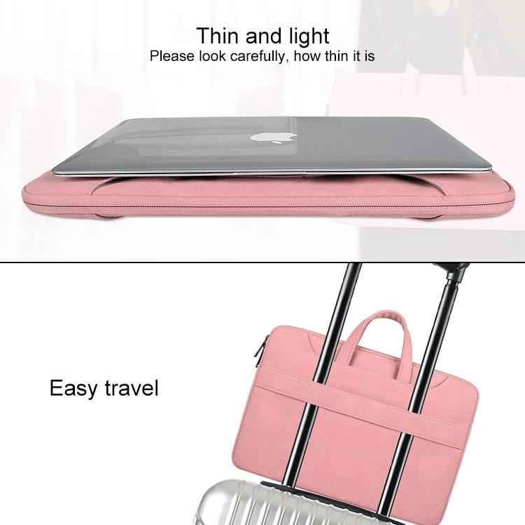 Waterproof Portable One-shoulder Handbag for 13.3 Laptops with Strap & Magic Stick - Dark Gray