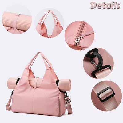 Vibe Geeks Large Capacity Dry and Wet Separation Wear-resistant Sports Fitness Storage Bag - Black