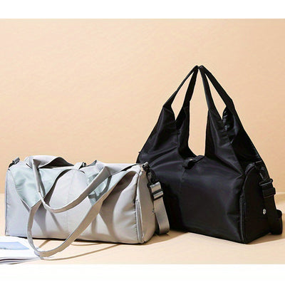 Vibe Geeks Large Capacity Dry and Wet Separation Wear-resistant Sports Fitness Storage Bag - Black