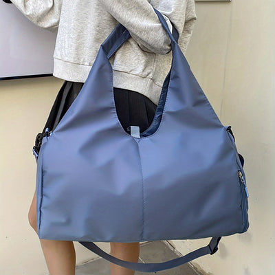 Vibe Geeks Large Capacity Dry and Wet Separation Wear-resistant Sports Fitness Storage Bag - Purple