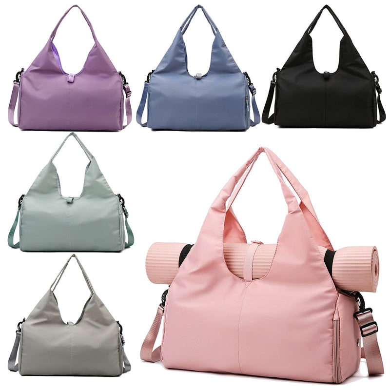 Vibe Geeks Large Capacity Dry and Wet Separation Wear-resistant Sports Fitness Storage Bag - Purple