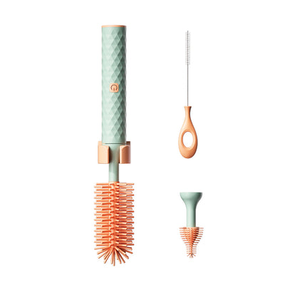 Vibe Geeks 3-in-1 Electric Silicone Cordless Bottle Brush Cleaner Usb Rechargeable - Blue