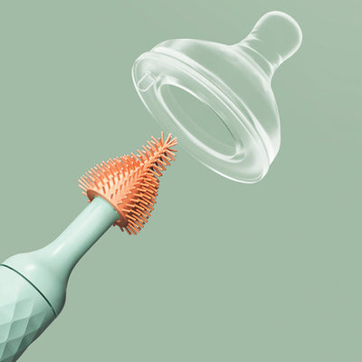 Vibe Geeks 3-in-1 Electric Silicone Cordless Bottle Brush Cleaner Usb Rechargeable - Blue