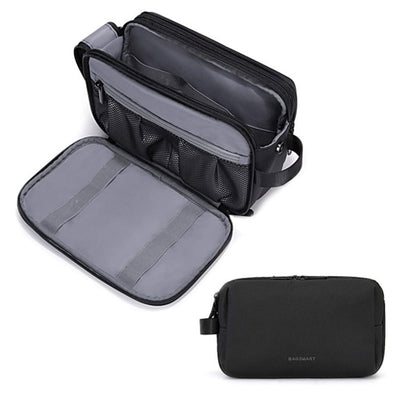 Vibe Geeks Water Resistant Travel Toiletry Organizer Bag - Grey